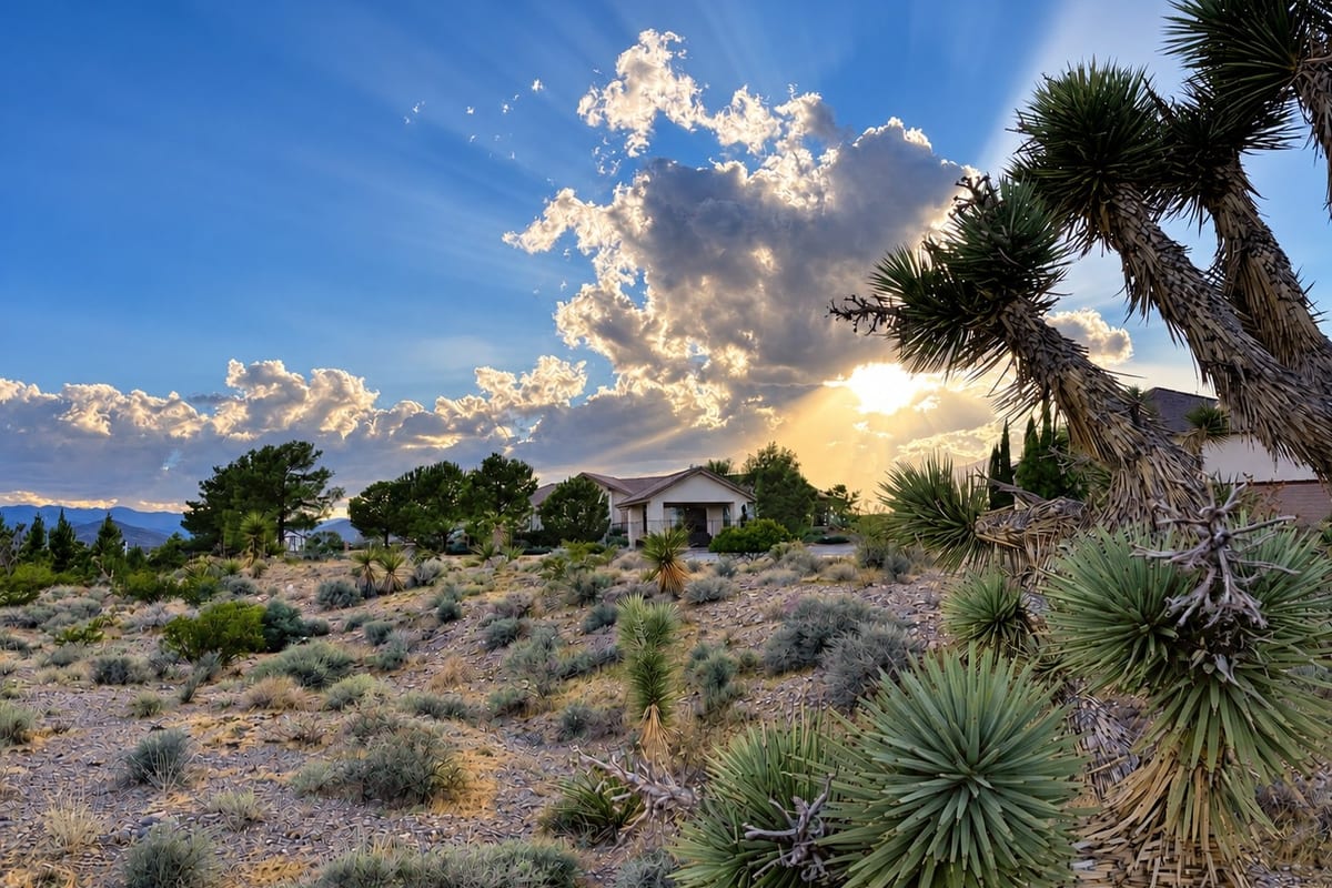 Vast Nevada desert sky at dusk
