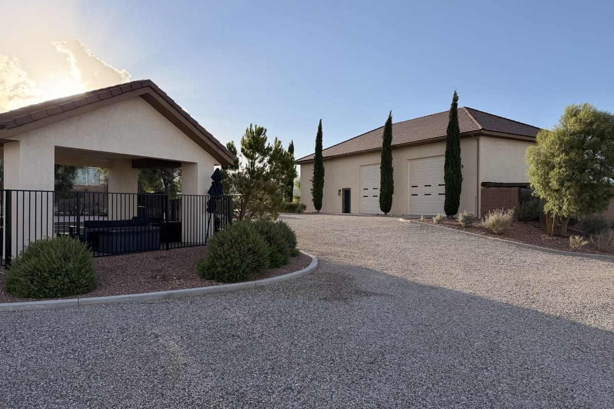 Extraordinary detached RV garage and workshop building