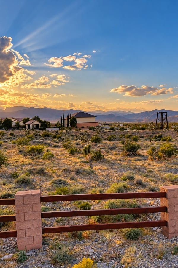 Desert sunset at Rancho Tortuga Estate