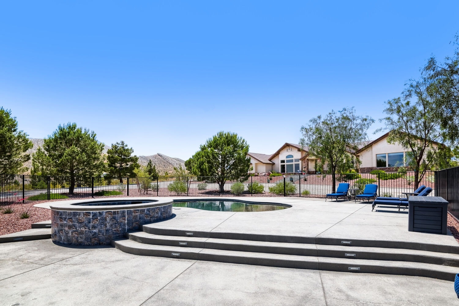Resort-style pool and outdoor living area